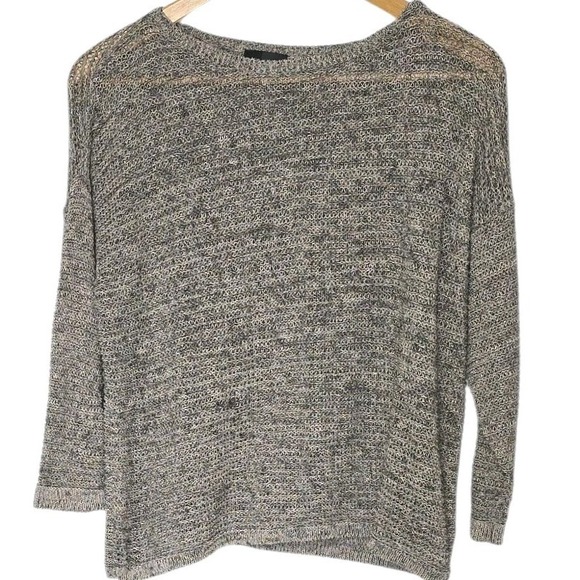 THE LIMITED Women's Neutral Knit Boxy Lagenlook Loose Shirt Top Size Small‎ - Picture 2 of 8